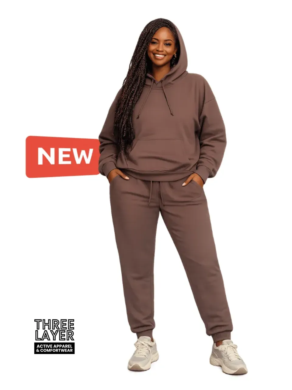 300g Brown Tracksuit Three Layer