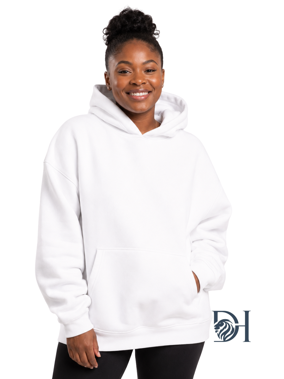 430G White Heavyweight Hoodie DH