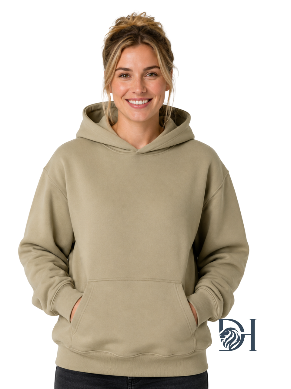430G Khaki Heavyweight Hoodie DH