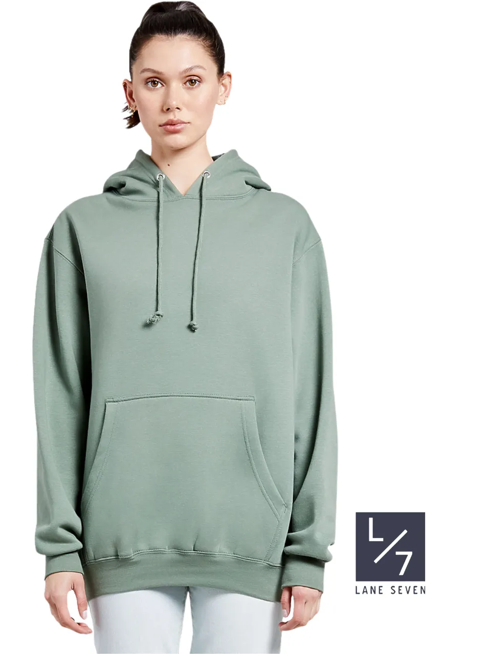 340G Sage Heavyweight Pullover Hooidie Lane Seven