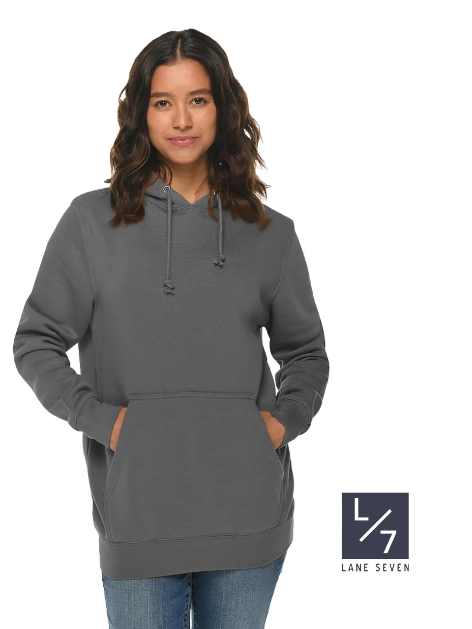 340G Charcoal Heavyweight Pullover Hooidie Lane Seven