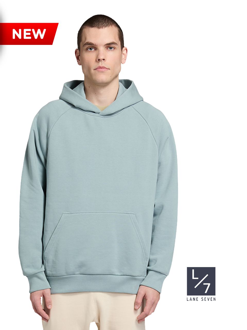 500G Dove Grey Heavy Core Hoodie Lane Seven