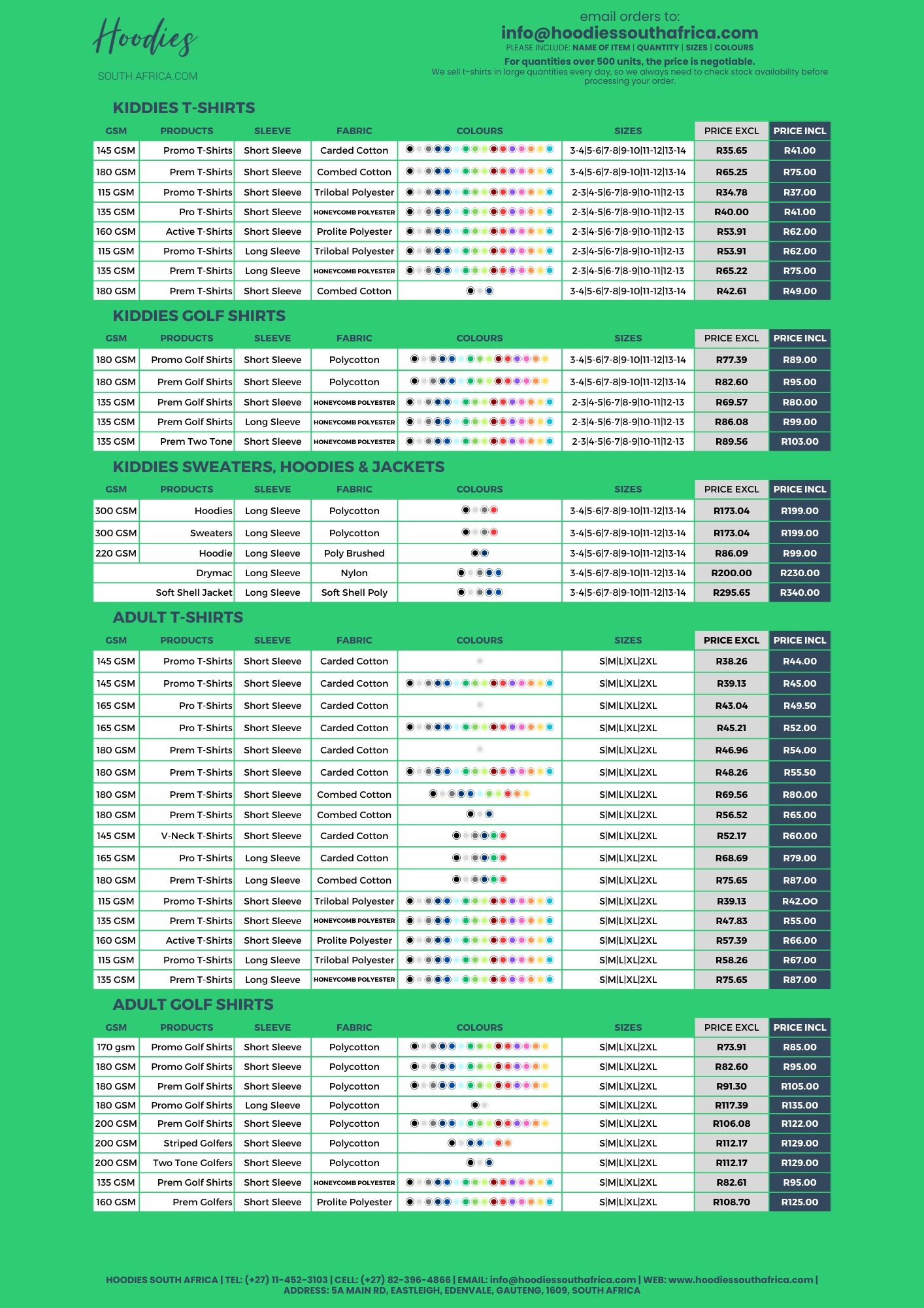 3 Hoodies Price List