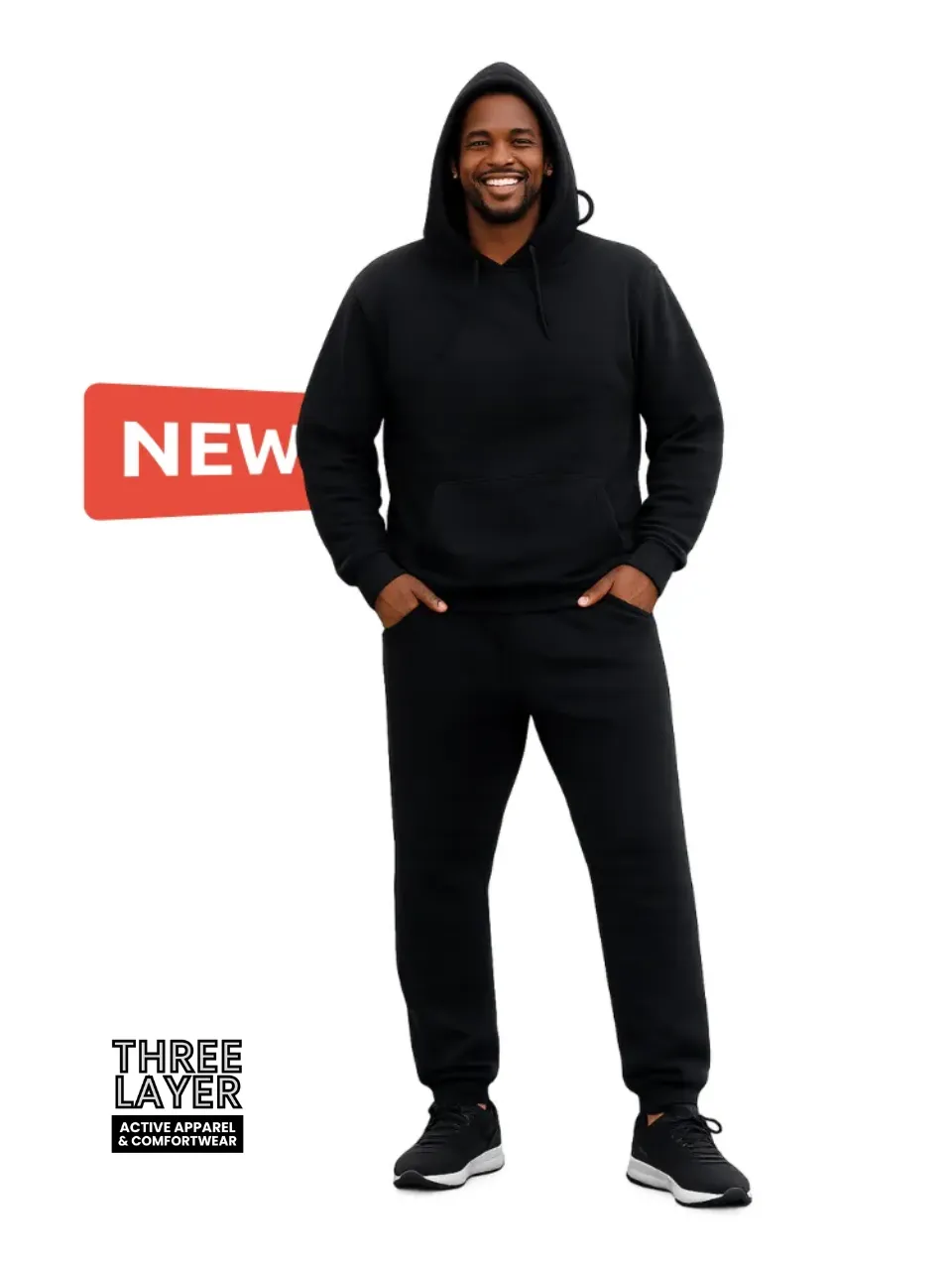 300g Black Tracksuit Three Layer
