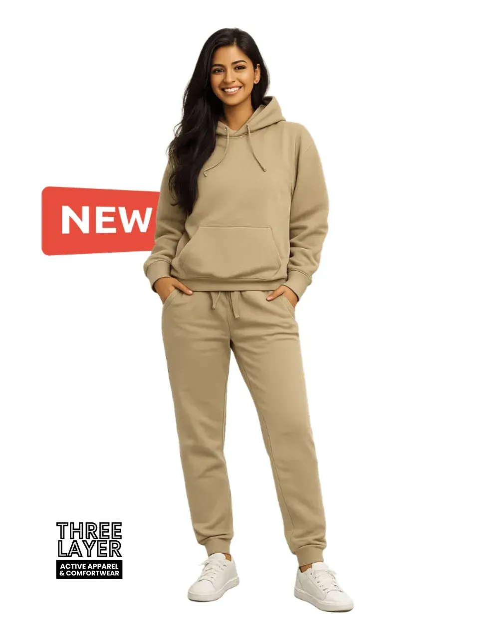 300g Camel Tracksuit Three Layer